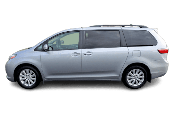 2015 Toyota Sienna Limited Premium Minivan in beige color with spacious interior, leather seats, and advanced safety features for families and professionals.